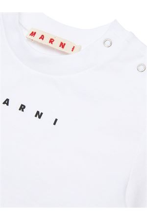 t-shirt in cotone bianco MARNI KIDS | M01785M00RF0M100